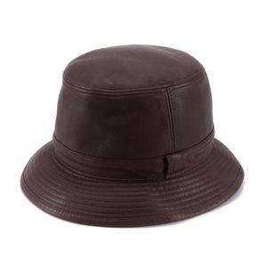 A leather hat by Hermes, styled in chocolate deer leather,&hellip;