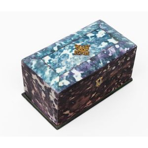 A faux tortoise shell jewellery box with applied ormolu mounts,…