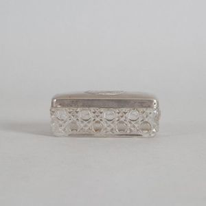 A British Empire exhibition trinket box, with a glass body. The…