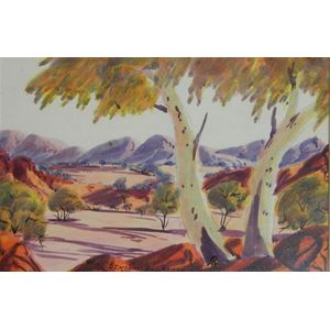 Benjamin Landara, (1921-1985), Ghost Gums, Central Australia,…