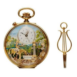 A Reuge a Sainte-Croix music pocket watch, the open face pocket…