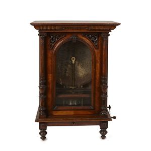 A 19th century German upright Polyphon music machine with…