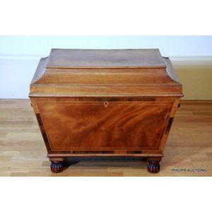 A Regency flame mahogany sarcophagus cellaret, early 19th&hellip;
