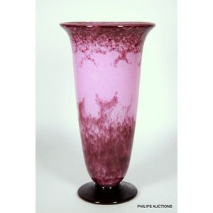 An Art Deco cased glass vase by Le verre Francais, circa 1920s,&hellip;