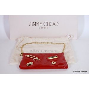 jimmy choo red clutch