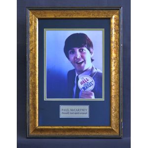Signed Paul McCartney colour photograph. 'To Hell with the…