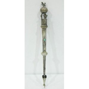 A Russian silver torah pointer, engraved with a Hebrew…