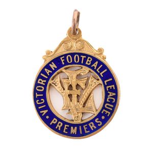 1933 South Melbourne Premiership medal, solid gold and blue…