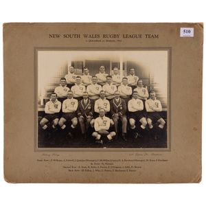 1932 NSW Rugby League Team, original photograph, 38 x 30 cm. Ex…