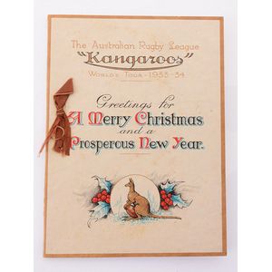 'The Australian Rugby League Kangaroos, World Tour 1933-34,…