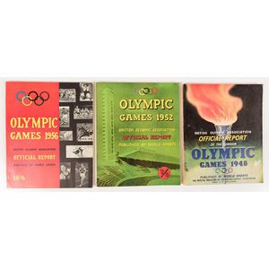 British Olympic Association official Reports (3) for 1948, 1952…