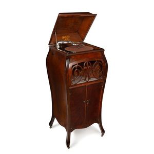 Sonora Phonograph rare bombe shaped upright gramophone with…