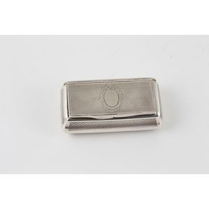 French Engine-Turned Silver Snuff Box with Gilded Interior - Snuff ...