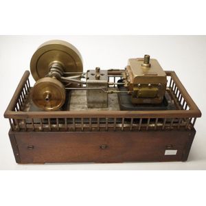 Scratch built compound steam engine mounted on timber base,…