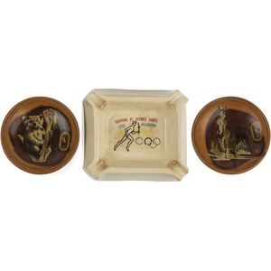 1956 Melbourne Olympics: Collection with ceramic cigarette box…