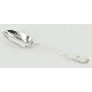 A Russian silver tablespoon, dated 1895, St Petersburgh. Weight…