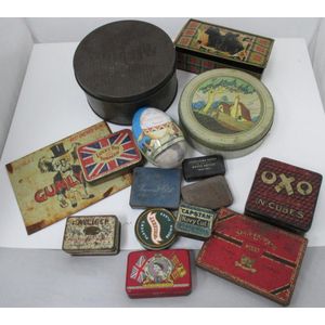 Tins group with tobacco tins including Capstan, State Express,…