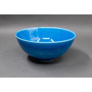 Len Castle, Alkaline blue bowl , earthenware, impressed&hellip;