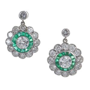 Art Deco diamond and other earrings - price guide and values