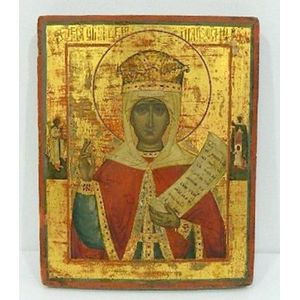 An early 19th century Saint Paraskeva icon, Tempera, 32 x 25.5…