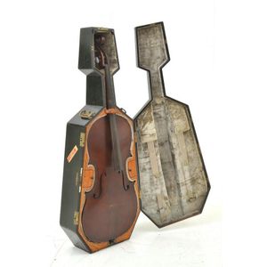 A Cello bearing label Berini Czechoslovakia, Unstrung with two…
