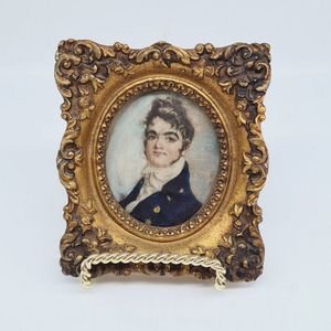 Victorian hand painted miniature on ivory, portrait of a young…