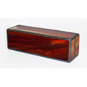 Jean Hastedt, rectangular kaleidoscope coloured glass signed…