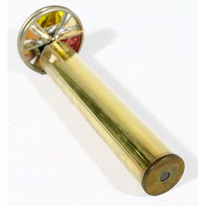 A handmade brass & leadlight Kaleidoscope, length 30 cm