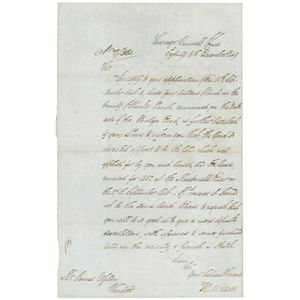 Autographed Letter From Thomas Mitchell, New South Wales…