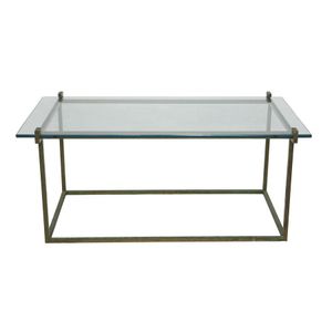 A Maison Jansen style brass mounted coffee table, circa 1970's,…