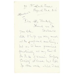 (Women's Suffrage) Matters, Muriel (1877-1969), Autographed…