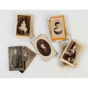 Collection of 85 carte de visite portrait photographs, many…