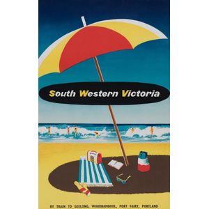 South Western Victoria By Train..', Colour lithographic poster,…