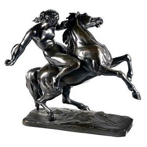 After Jean-Jacques Feuchere, a French bronze equestrian group…