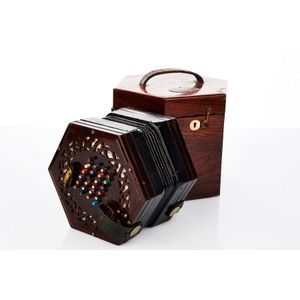 Mahogany and rosewood cased Accordion, late 19th century, with…