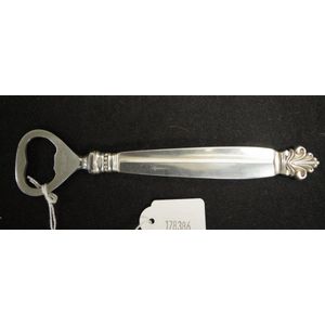 Georg Jensen sterling silver 'Acorn' bottle opener stamped…