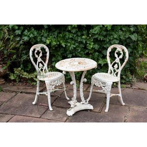 Antique Cast Iron Garden Set - 3 Pieces - Decorative - Garden Furniture ...