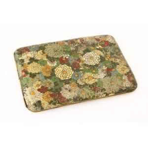 Japanese enamel cigarette case, decorated in thousand flower…
