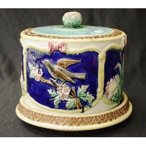 Antique majolica cheese dishes are genuine keepers