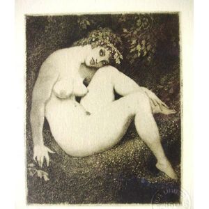 Norman Lindsay (1879 - 1969) 'Dryad', facsimile etching limited…