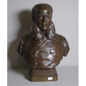 Barbedienne signed bronze bust of gentleman, inscribed…