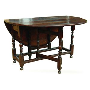 A George II/III country oak drop-side gate leg table, rule…