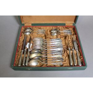 Christofle - 36-Piece Silver-Plated Flatware Set with Chest - Marly