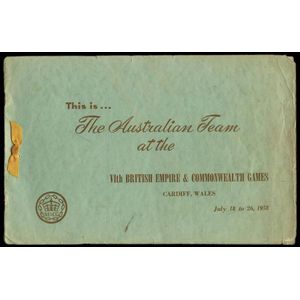 1958 British Commonwealth Games in Cardiff: Booklet 'This is…