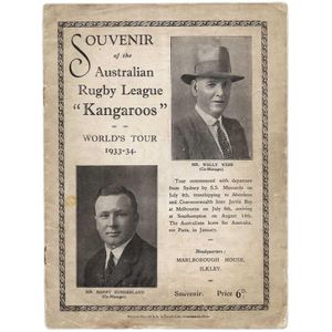 'Souvenir of the Australian Rugby League 'Kangaroos', World's…