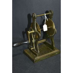 19th century cast iron and brass medical bandage/dressing winder