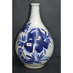 Japanese blue and white decorated baluster vase