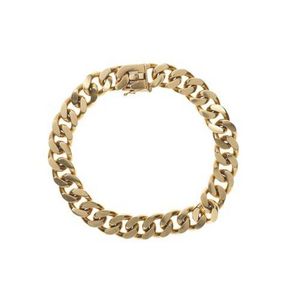 18ct Gold Heavy Curb Link Bracelet with Box Clasp - Bracelets/Bangles ...