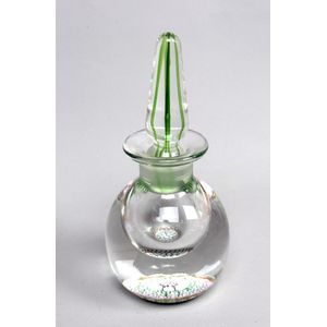 Perthshire パースシャー ミルフィオーリ 香水瓶 スコットランド 英国 Perthshire Glass Millefiori Perfume Bottle with P Center Cane