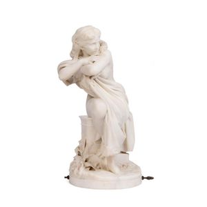 A marble sculpture of a classical female figure, by Orazio…